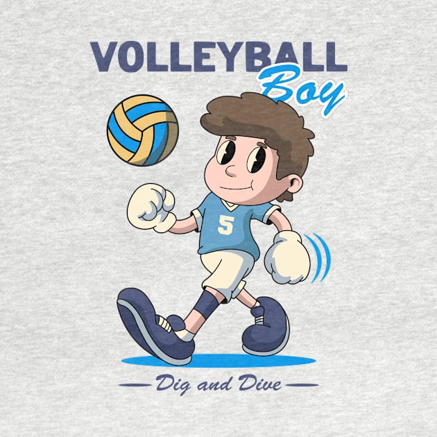 Funny Volleyball Boy by milatees